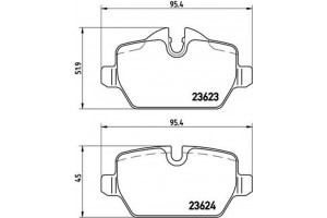 Brembo Σετ τακάκια, Δισκόφρενα - P 06 037