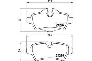 Brembo Σετ τακάκια, Δισκόφρενα - P 06 052