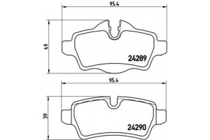Brembo Σετ τακάκια, Δισκόφρενα - P 06 052