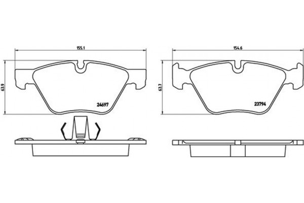 Brembo Σετ τακάκια, Δισκόφρενα - P 06 060