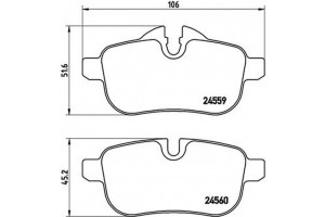 Brembo Σετ τακάκια, Δισκόφρενα - P 06 062
