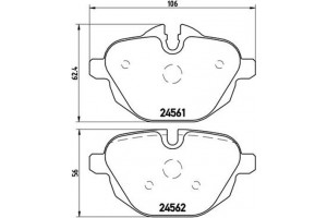 Brembo Σετ τακάκια, Δισκόφρενα - P 06 064