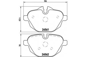 Brembo Σετ τακάκια, Δισκόφρενα - P 06 064