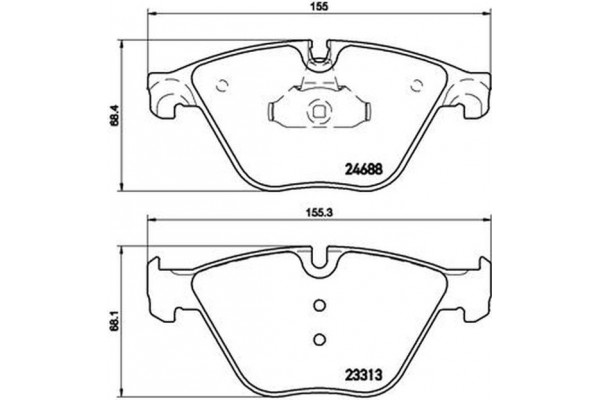 Brembo Σετ τακάκια, Δισκόφρενα - P 06 074