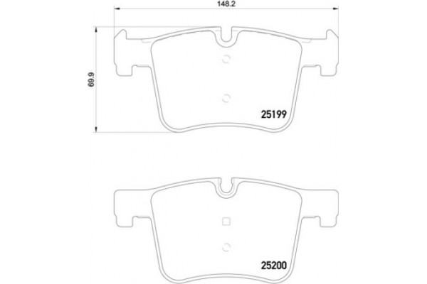 Brembo Σετ τακάκια, Δισκόφρενα - P 06 075