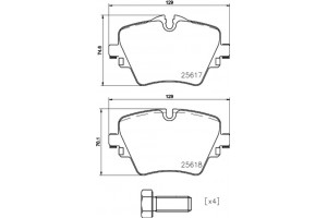 Brembo Σετ τακάκια, Δισκόφρενα - P 06 093