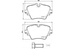 Brembo Σετ τακάκια, Δισκόφρενα - P 06 093
