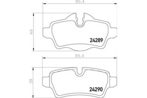 Brembo Σετ τακάκια, Δισκόφρενα - P 06 103