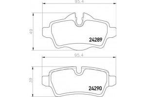 Brembo Σετ τακάκια, Δισκόφρενα - P 06 103