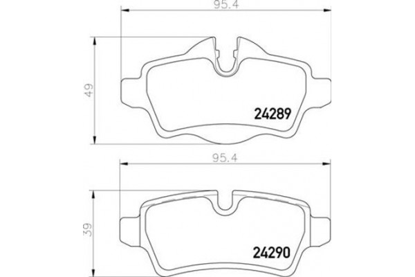 Brembo Σετ τακάκια, Δισκόφρενα - P 06 103