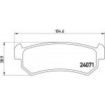 Brembo Σετ τακάκια, Δισκόφρενα - P 10 001