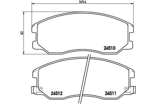 Brembo Σετ τακάκια, Δισκόφρενα - P 10 003