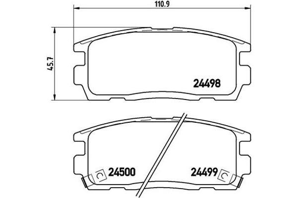 Brembo Σετ τακάκια, Δισκόφρενα - P 10 004