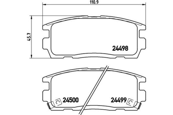 Brembo Σετ τακάκια, Δισκόφρενα - P 10 004
