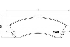 Brembo Σετ τακάκια, Δισκόφρενα - P 10 009