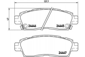 Brembo Σετ τακάκια, Δισκόφρενα - P 10 010