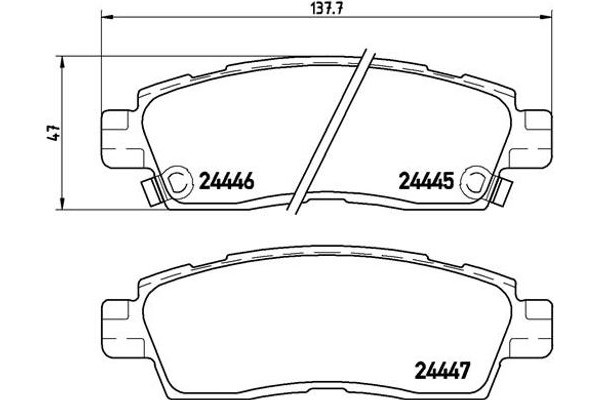 Brembo Σετ τακάκια, Δισκόφρενα - P 10 010