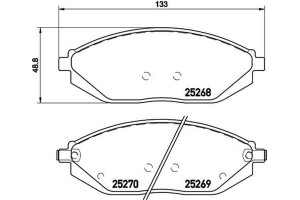 Brembo Σετ τακάκια, Δισκόφρενα - P 10 054
