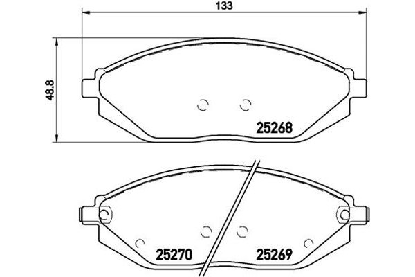 Brembo Σετ τακάκια, Δισκόφρενα - P 10 054