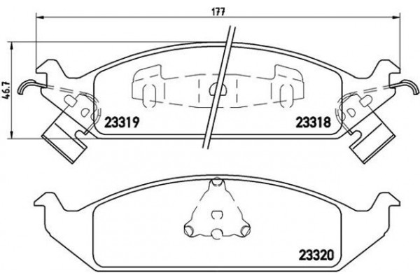 Brembo Σετ τακάκια, Δισκόφρενα - P 11 011