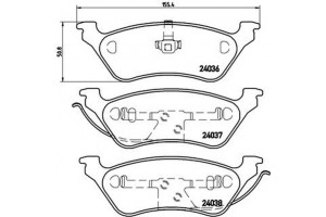 Brembo Σετ τακάκια, Δισκόφρενα - P 11 014
