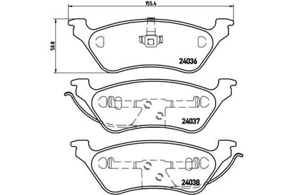 Brembo Σετ τακάκια, Δισκόφρενα - P 11 014