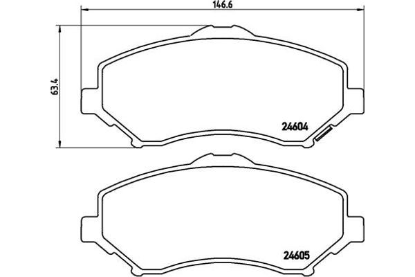 Brembo Σετ τακάκια, Δισκόφρενα - P 11 022