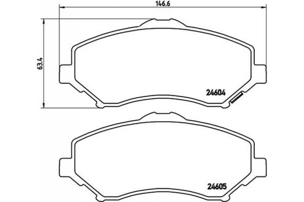 Brembo Σετ τακάκια, Δισκόφρενα - P 11 022