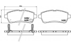 Brembo Σετ τακάκια, Δισκόφρενα - P 16 013