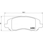 Brembo Σετ τακάκια, Δισκόφρενα - P 18 001