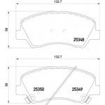 Brembo Σετ τακάκια, Δισκόφρενα - P 18 025