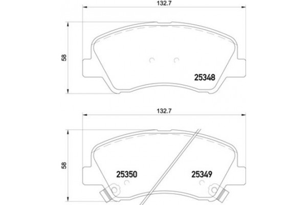 Brembo Σετ τακάκια, Δισκόφρενα - P 18 025