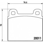 Brembo Σετ τακάκια, Δισκόφρενα - P 23 001