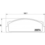 Brembo Σετ τακάκια, Δισκόφρενα - P 23 002