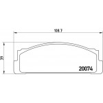 Brembo Σετ τακάκια, Δισκόφρενα - P 23 002