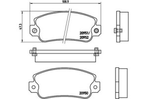 Brembo Σετ τακάκια, Δισκόφρενα - P 23 013