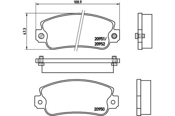 Brembo Σετ τακάκια, Δισκόφρενα - P 23 013