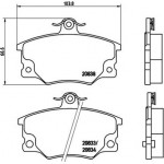 Brembo Σετ τακάκια, Δισκόφρενα - P 23 017