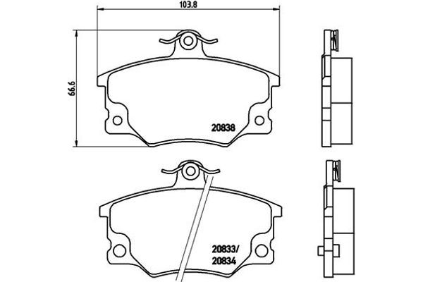 Brembo Σετ τακάκια, Δισκόφρενα - P 23 017