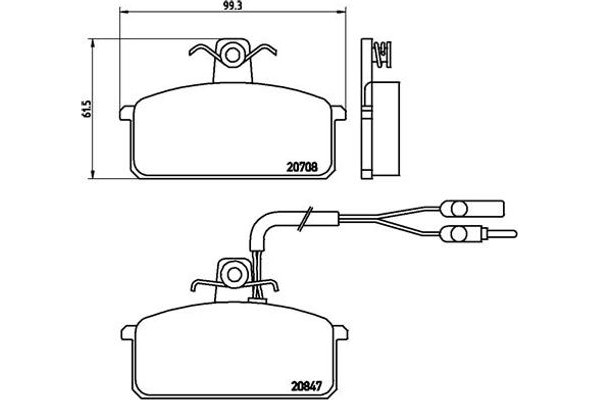 Brembo Σετ τακάκια, Δισκόφρενα - P 23 019