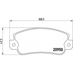 Brembo Σετ τακάκια, Δισκόφρενα - P 23 021