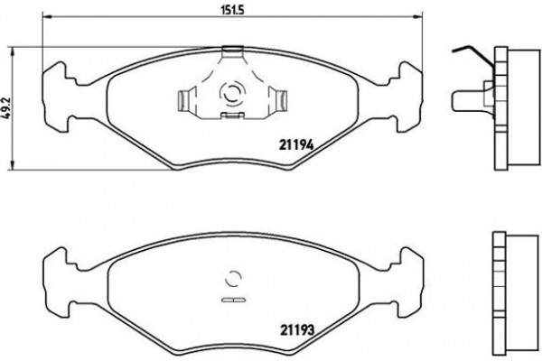 Brembo Σετ τακάκια, Δισκόφρενα - P 23 040