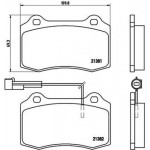 Brembo Σετ τακάκια, Δισκόφρενα - P 23 052