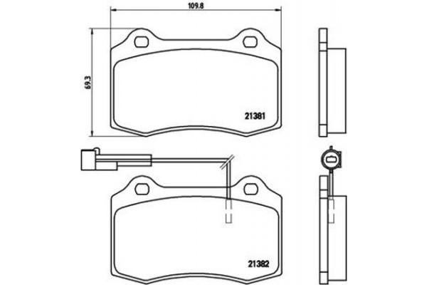 Brembo Σετ τακάκια, Δισκόφρενα - P 23 052