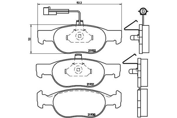 Brembo Σετ τακάκια, Δισκόφρενα - P 23 057