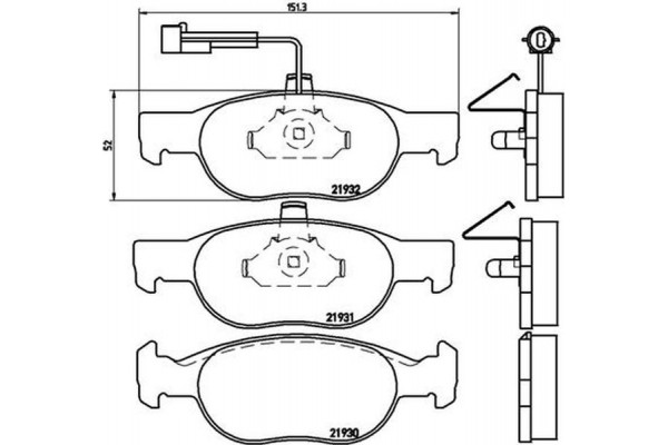Brembo Σετ τακάκια, Δισκόφρενα - P 23 057
