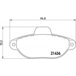 Brembo Σετ τακάκια, Δισκόφρενα - P 23 060