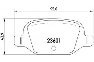 Brembo Σετ τακάκια, Δισκόφρενα - P 23 064