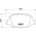 Brembo Σετ τακάκια, Δισκόφρενα - P 23 065