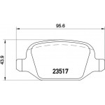Brembo Σετ τακάκια, Δισκόφρενα - P 23 065